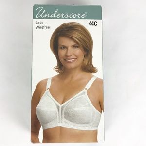 NEW Underscore Lace Wire-free 44C Optic White Bra